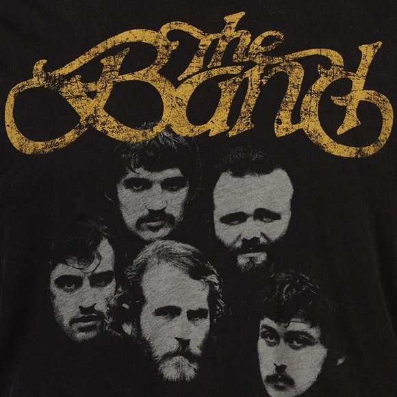 John Varvatos Men's The Band Group Retro Classic Rock Graphic Crew T-Shirt Black - Picture 2 of 6